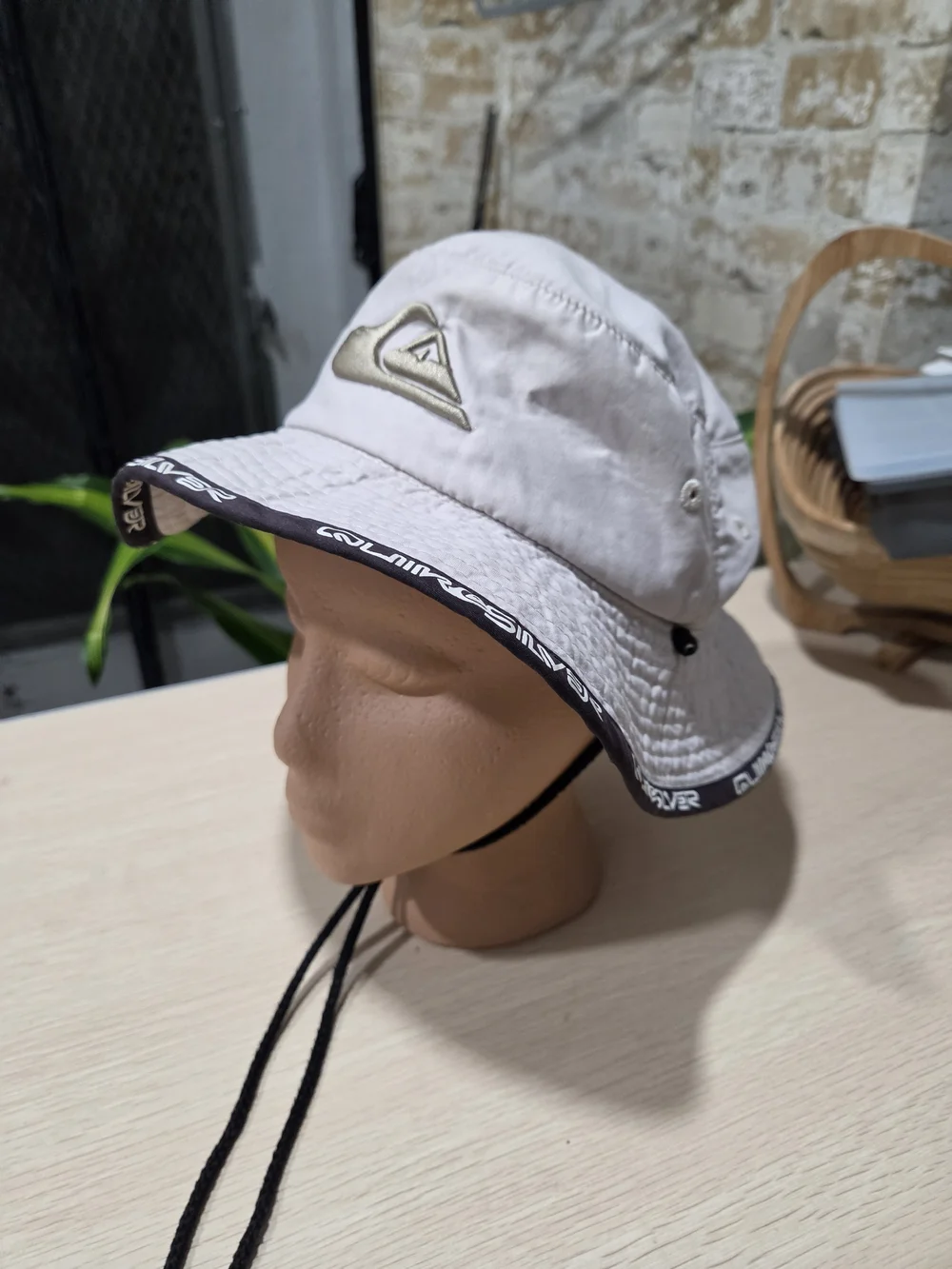Vintage Quiksilver Gorpcore Bucket Hat with Adjustable Chin Strap 6 3/4